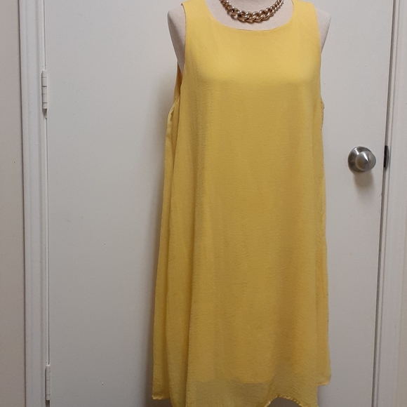 Tacera Dresses & Skirts - TACERA XL Yellow Summertime Dress
